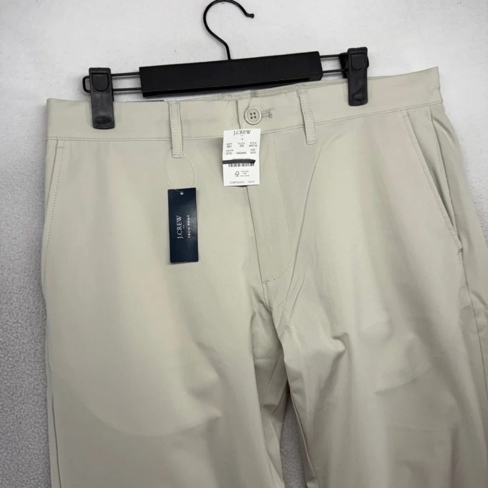 J Crew Pants Men's 30x32 Gray Tech Lightweight performance Golf Wicking NEw